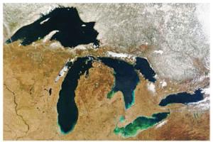 The Great Lakes from space