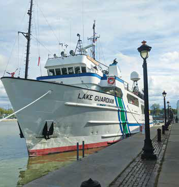 The U.S. EPA research vessel Lake Guardian at the Port of Rochester. Credit: NYSDEC.