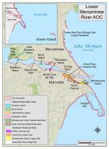 map of Lower Menominee AOC