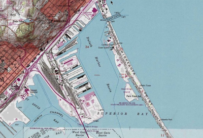 Map of Duluth Superior Harbor