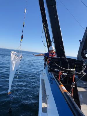 zooplankton net from the RV Lake Guardian.
