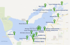 Locations of habitat restoration projects in the Muskegon Lake Area of Concern.
